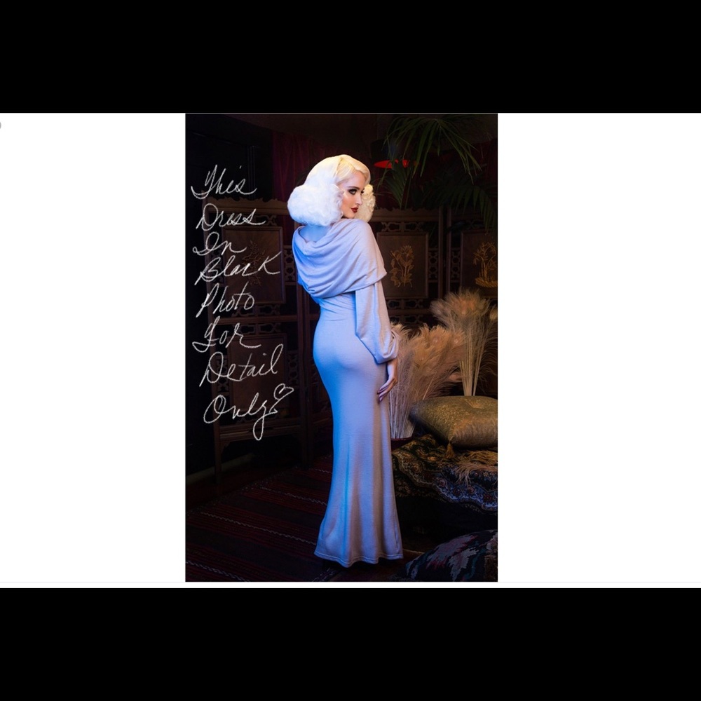 Black Wassa Coulibaly Hooded Shawl Long Dress RARE